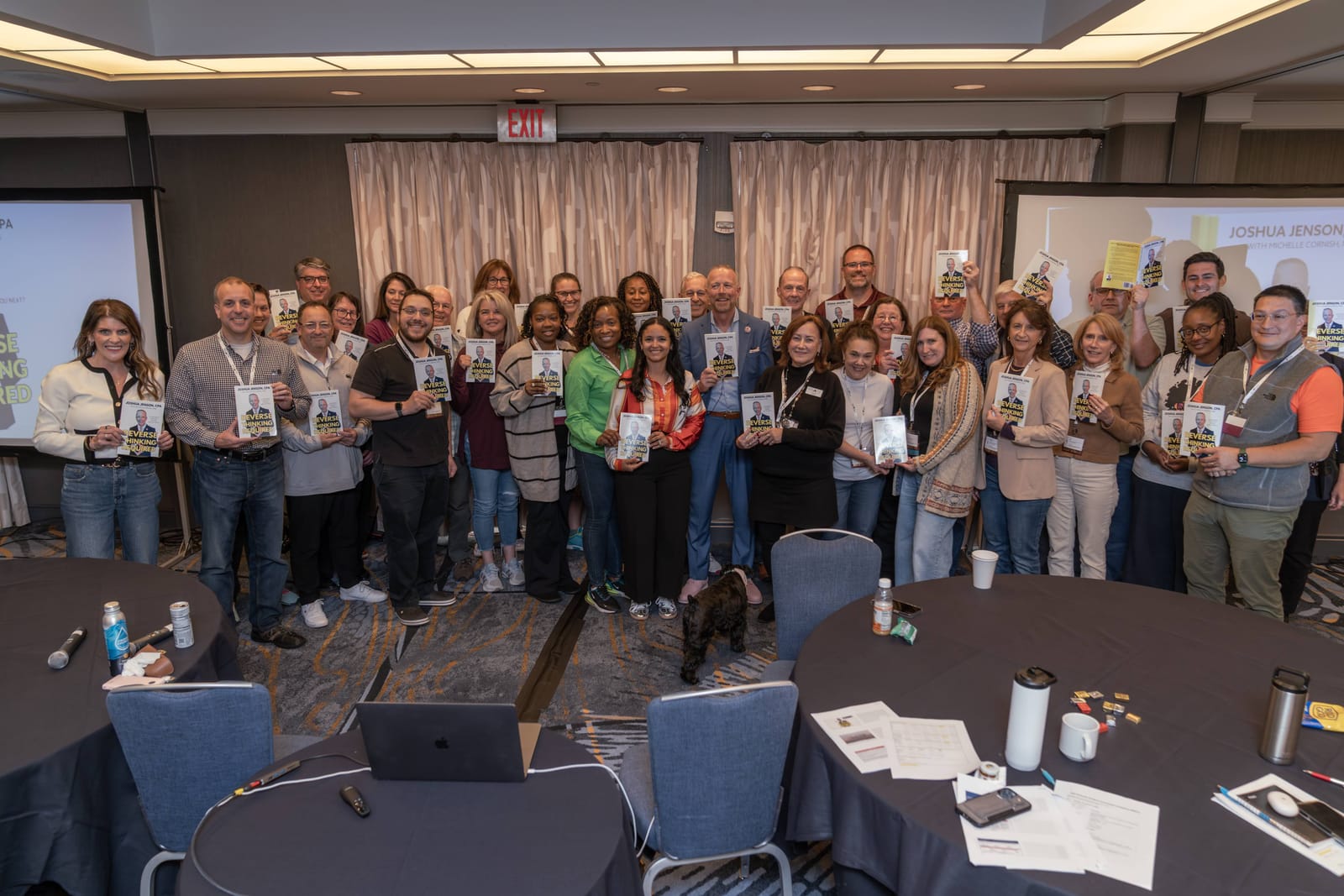 Yehuda in a group photo with JJ the CPA