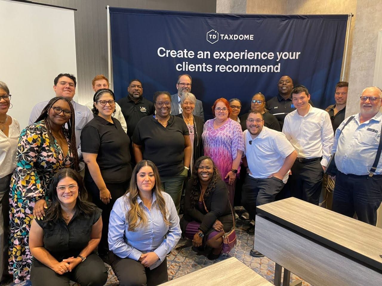 Yehuda at a TaxDome seminar with other users in Baltimore